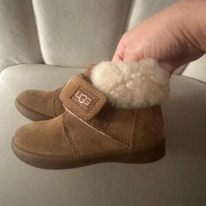 UGG Brown Kids Boots with Shearling Cuff